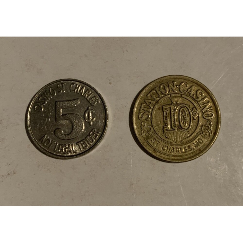 CASINO ST. CHARLES 5¢ GAMING TOKEN - St. Charles, MO - 10¢ Station Casino